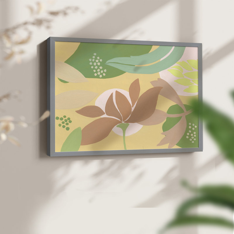 «Neutral Blooms I», reproduction encadrée, H 8 po x l 10 po, Gris