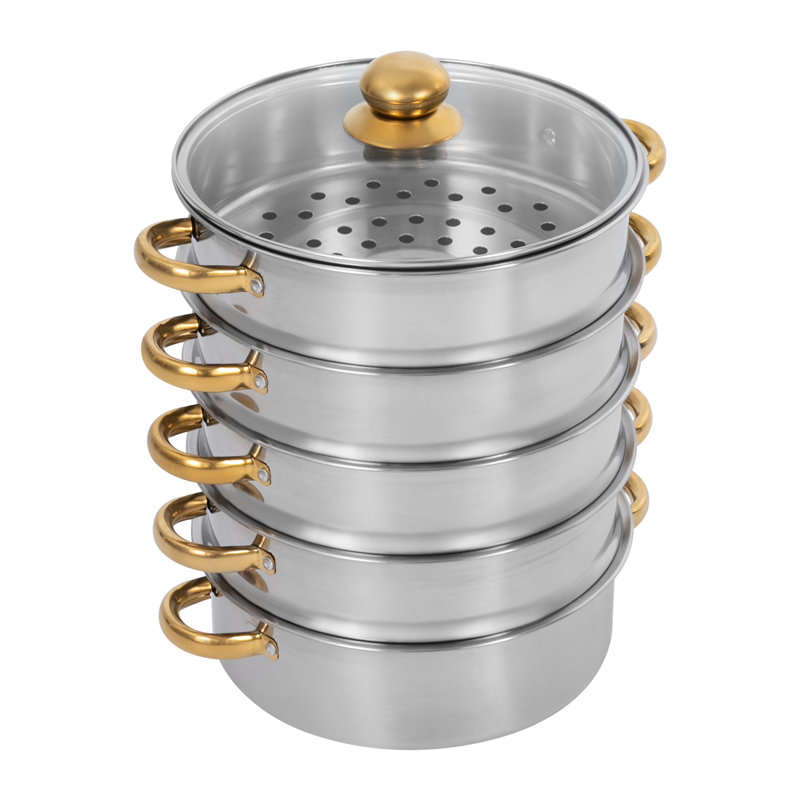 5-Tier Stainless Steel Steamer Pot, 11.81"