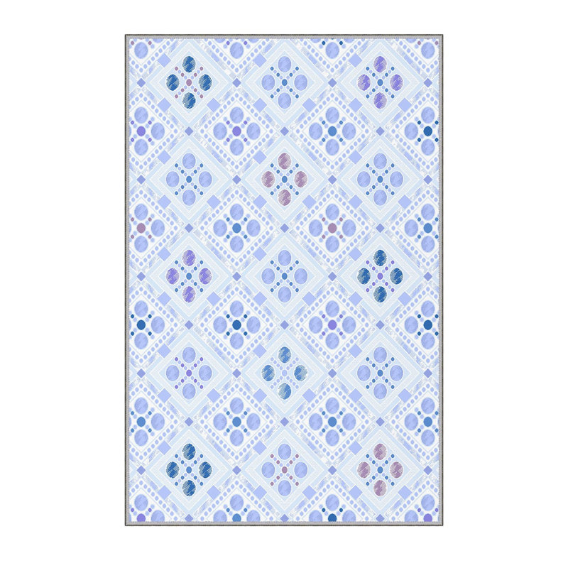 High-Quality 3D Printed Area Rug (2.6 x 4.0 ft), 100% Polyester, 0.3 in Pile Height | Antibacterial, Non-Slip PVC Felt Dot Underside | Machine Washable, Elegant Design for Living Room, Bedroom & Office