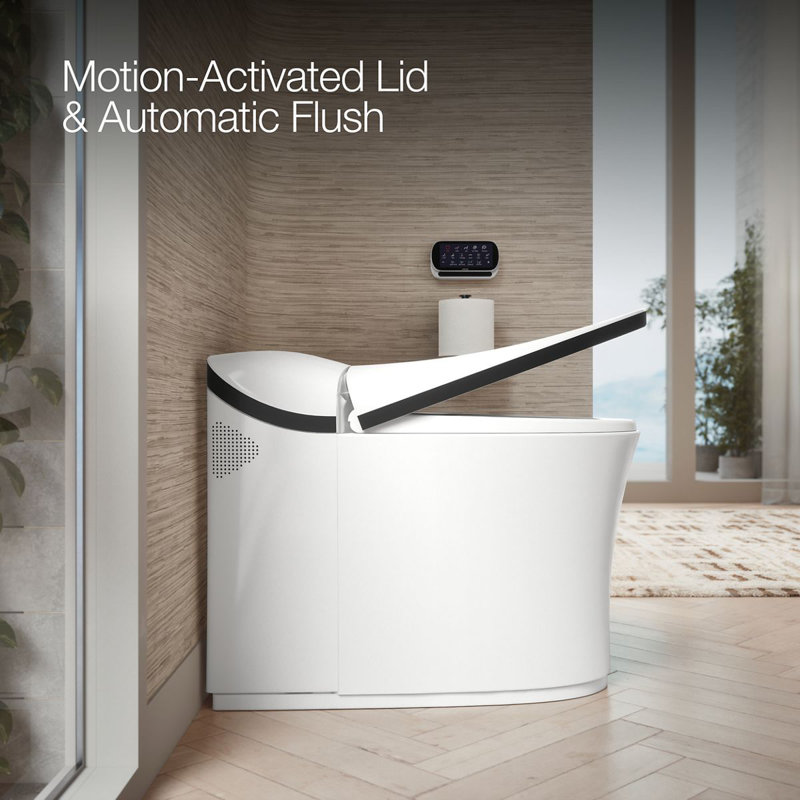 Eir™ Comfort Height™ Elongated Toilet, White/Matte Black Trim