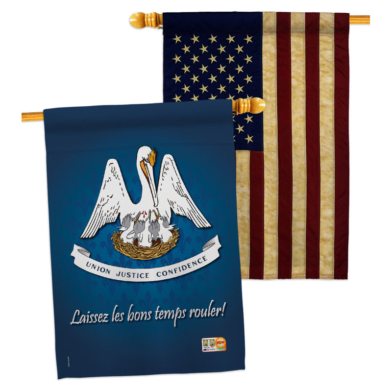 Double Sided 40'' H x 28'' W Polyester House Flag