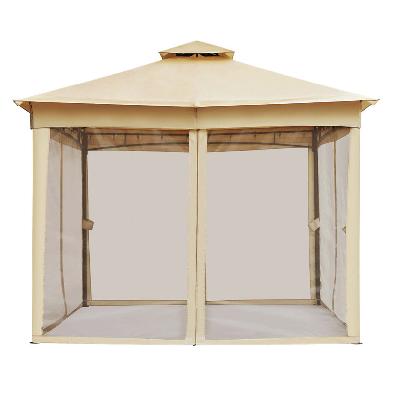 Tente d'extérieur avec double toit et moustiquaire, Beige