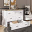 Armoire murale escamotable avec plaque de charge intégrée, lit pliable polyvalent avec 1 grand tiroir de rangement-617754303-617754300