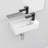 Wenty 10'' White Ceramic Rectangular Bathroom Sink
