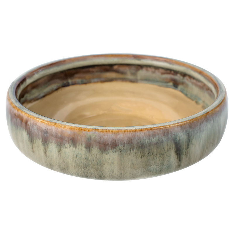Elevated Earthenware Decorative Bowl