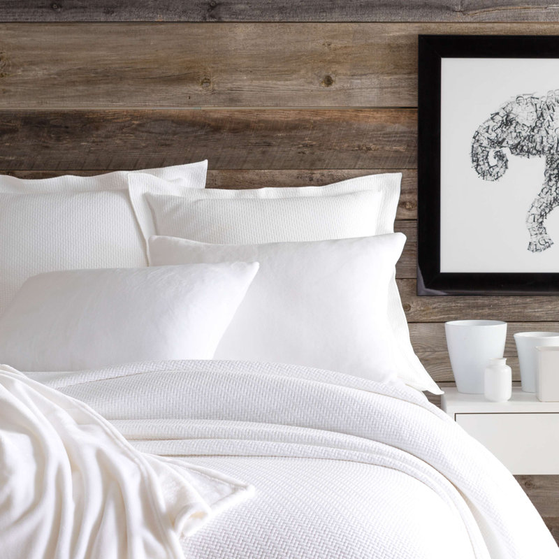 Interlaken Matelasse Coverlet, King Coverlet, White