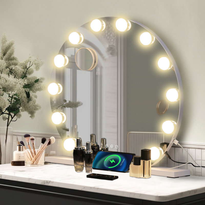 Abida Round Floor Mirror