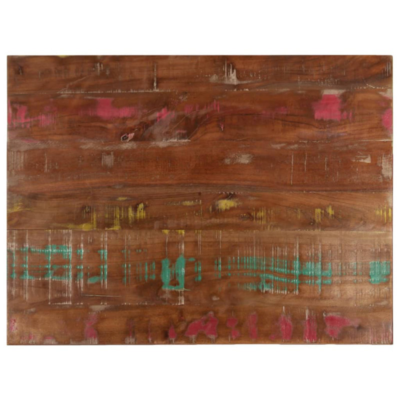 Table Top 3.8 Cm Square Solid Wood Reclaimed, 3.8cm H x 90cm W x 50cm D