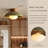 13.98" Retro Brown Glass Flush Mount Lighting