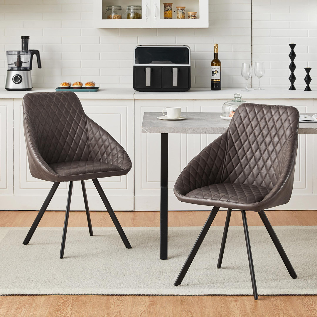 43cm H Upholstered Metal Side Chair