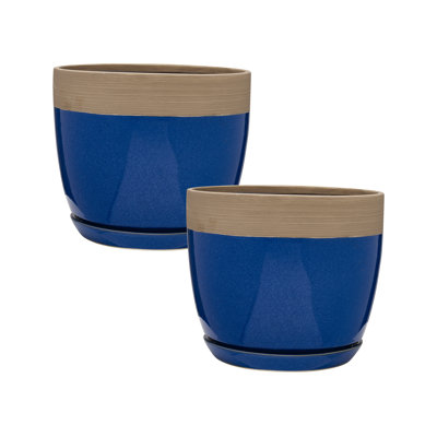 Ana Ceramic Pot Planter with Saucer