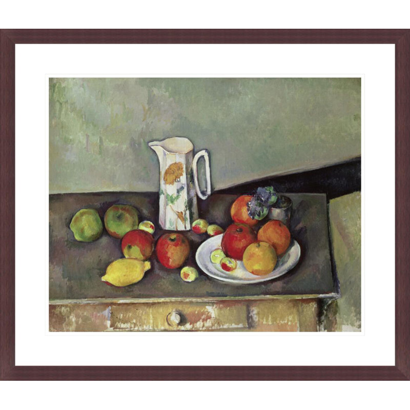 Nature morte avec pot à lait et fruits par Paul Cézanne, H 23,25 po x l 29,5 po