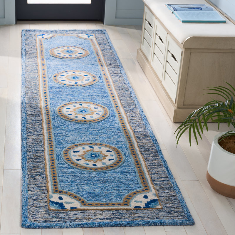 Metro 708 Hand Tufted 80% Wool; 20% Cotton Geometric Rug, Runner 2'3" x 9'