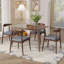 Ensemble de salle à manger rectangulaire 47,2 po avec 4 chaises, plateau en faux bois, capacité de 300 lb-613385420