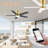 5-Blade Smart Flush Mount Ceiling Fan with Lights Remote, Voice WIFI Alexa App Control, Quiet DC Motor-1710489632-1710489634