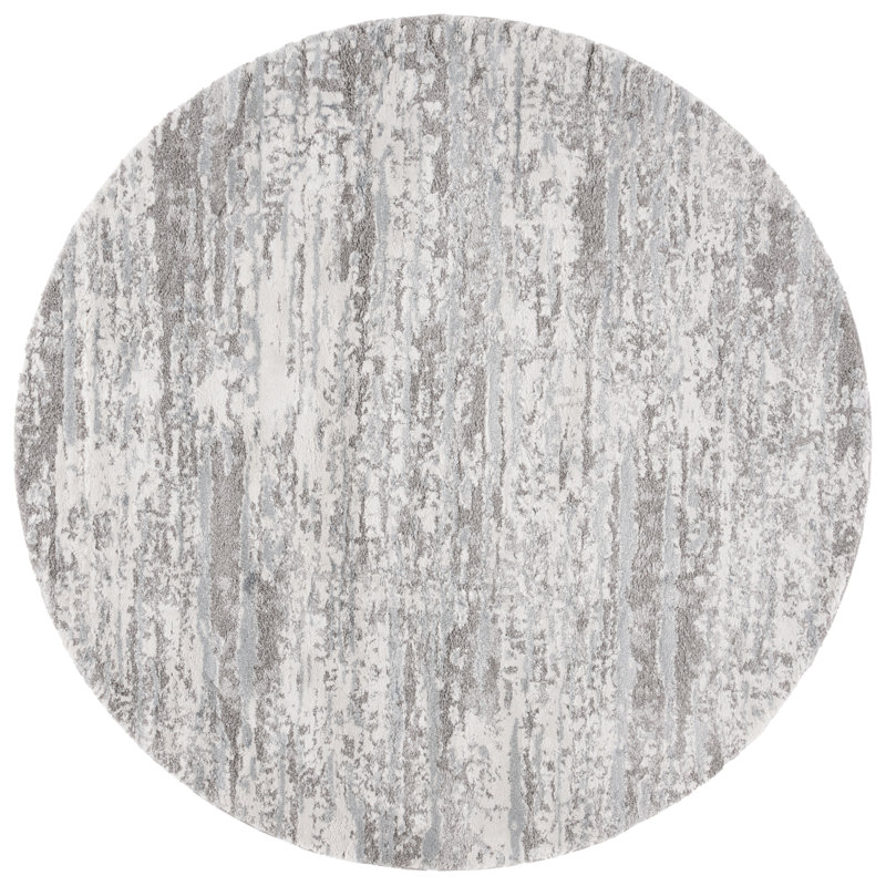 Bobbielee Performance Abstract Rug, Round 6'7"
