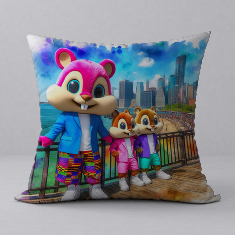 Abstract Reversible Throw Pillow