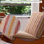Chaise berçante rayée en coton et lin