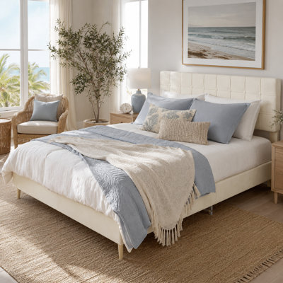 La tête de lit souple la plus vendue - un dossier de lit minimaliste moderne convenant aux paresseux, s'adaptant parfaitement aux styles de plusieurs chambres à coucher, grand lit, couleur: beige