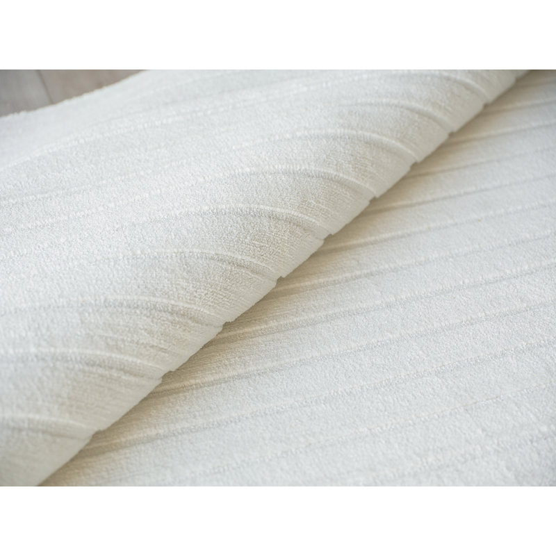 Amani Modern Handmade Silky Nylon, White Area Rug, Square 10'