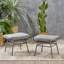 Repose-pieds d'extérieur en rotin avec coussin Montana (ensemble de 2)