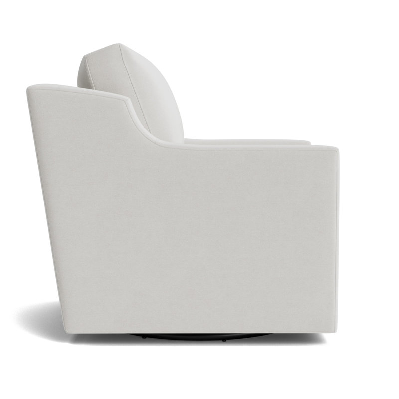 Gigi No Skirt Full Swivel Chair, Performance Velvet - Silver