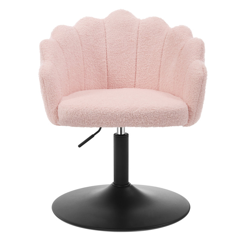 Metal Accent Stool, Teddy, Light Pink