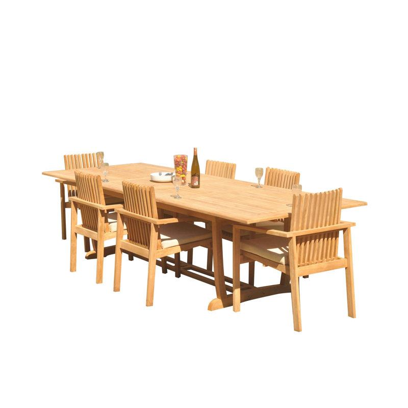 Outdoor 13 - Piece Teak Dining Set