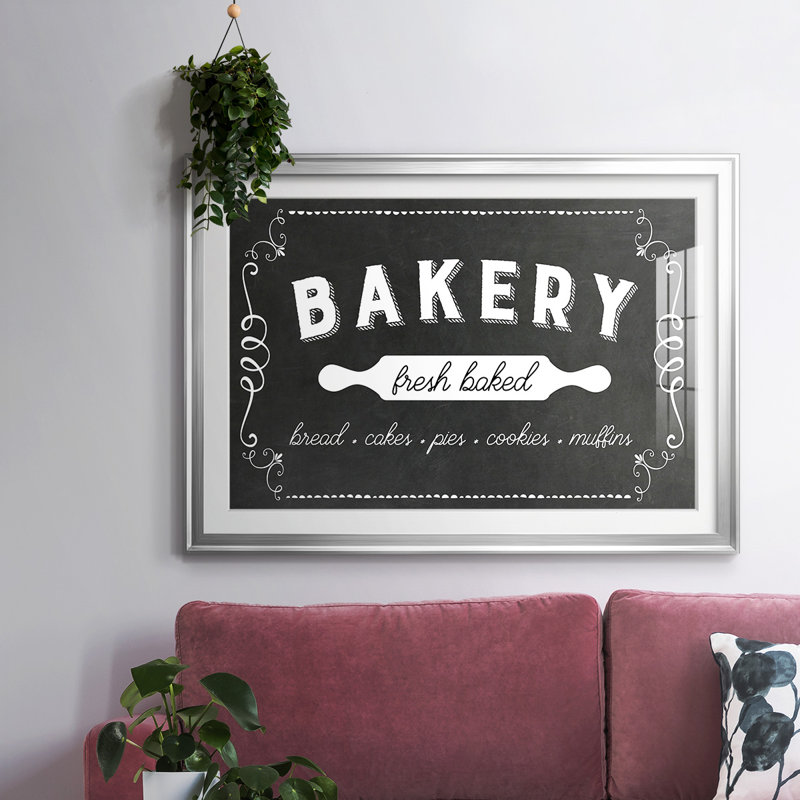 Bakery, impression sur papier encadrée, Noir, H 27 po x l 39 po x P 1,5 po