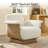 Modern Swivel Accent Chair with Ottoman-Chenille-122566636