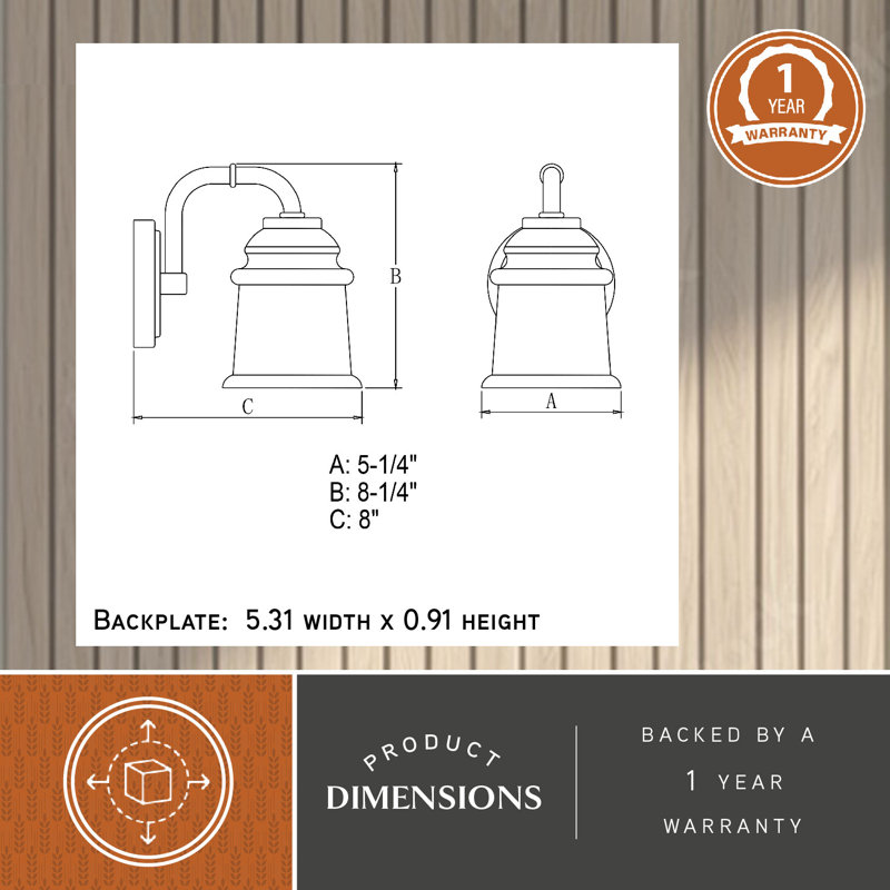 Luminaire de salle de bain industriel noir mat à 1 lumière de 5,25 pouces de large Akini, abat-jour en verre transparent, à intensité variable, compatible avec DEL, applique murale en acier