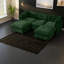 Canapé modulaire en chenille spacieux avec rangement, canapé en U moderne pour le salon