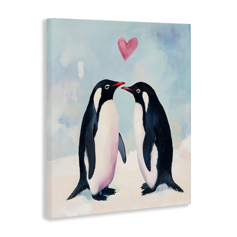 «Penguin Love with Heart», conception par The Prints Vibe, 30 x 24