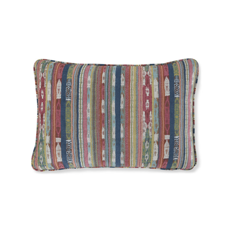 Lonisha Striped Feather Reversible Throw Pillow