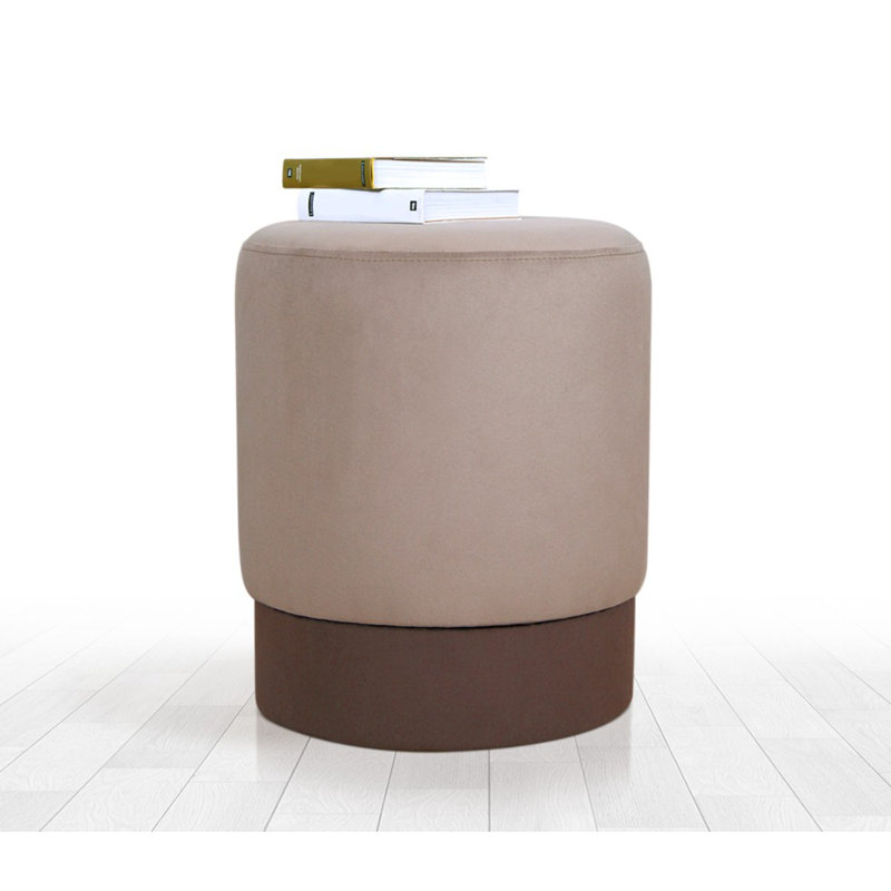 Pouf bohémien élégant, couleur café, 16,9 po x 15 po | Tissu 50% coton / 50% velours, éponge orthopédique 35 pouces d'épaisseur 2,0 pouces | Parfait pour un décor de salon, d'hôtel ou scandinave, design confortable et chic
