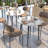 Lexxi Round Stone Top Metal Base Dining Table-467813078