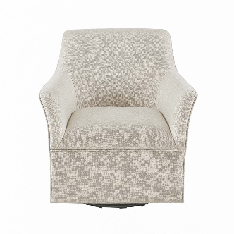 Fauteuil oscillant pivotant Augustine, Crème, crème