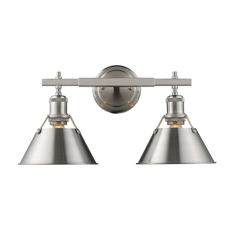 Weatherford 2 - Light Dimmable Vanity Light, Pewter, Pewter