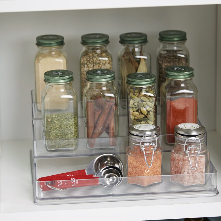 Rebrilliant Bamboo Spice Rack with Adjustable Racks