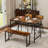 Samir 4-Piece MDF Dining Table Set with Metal Legs-2089923206-2089923204-2089923215