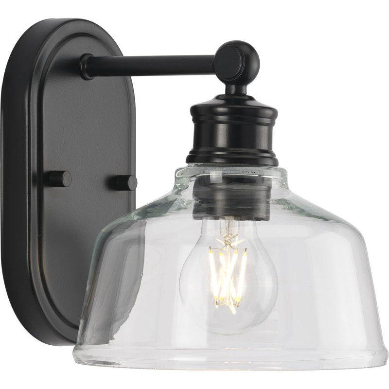 Éclairage pour meuble-lavabo 36 po Leo, Noir mat, Une lumière