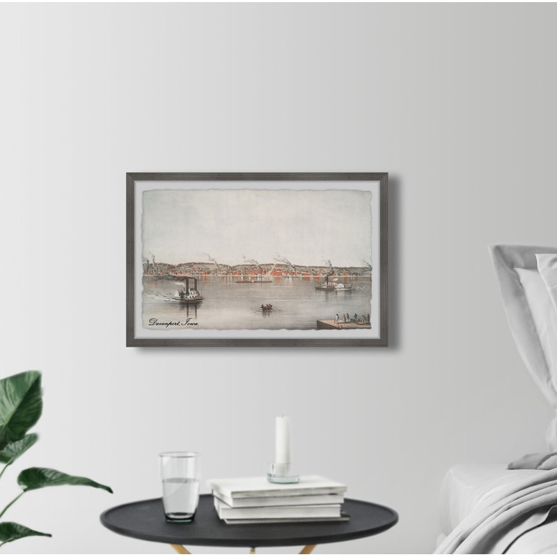 Davenport, Iowa - cadre photo, H 16 po x l 24 po x 1,5 po