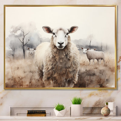 Sheep Silent Symphony - Sheep Framed Art