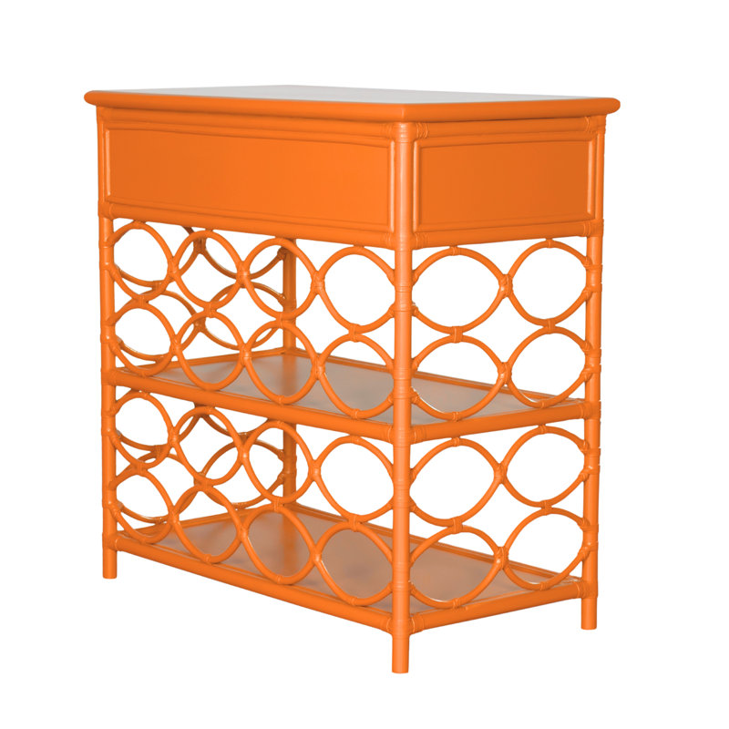 Manning End Table, Citrus Orange