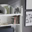 Bureau blanc rectangulaire en bois massif-1398854054