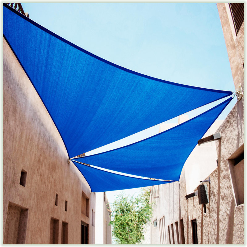 Toile d'ombrage en tissu Colourtree Triangle Sun, bleu, 8 pi x 8 pi x 8 pi
