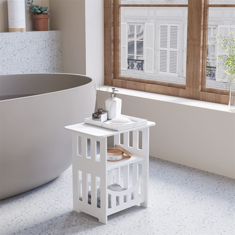 Ameria 36cm W Plastic Bedside Table