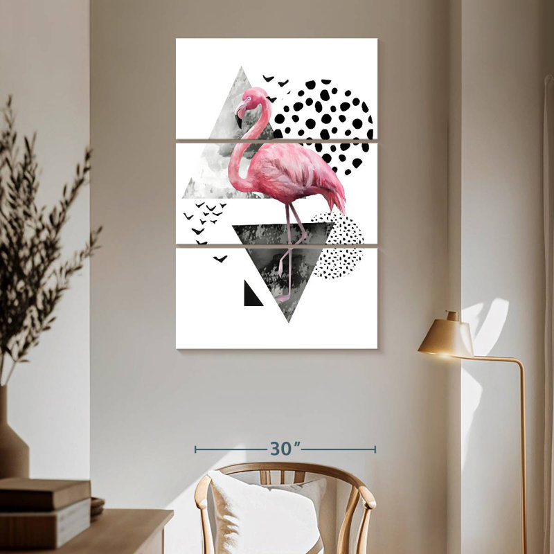 Brampt Modern Flamingo, 65" H x 42" W