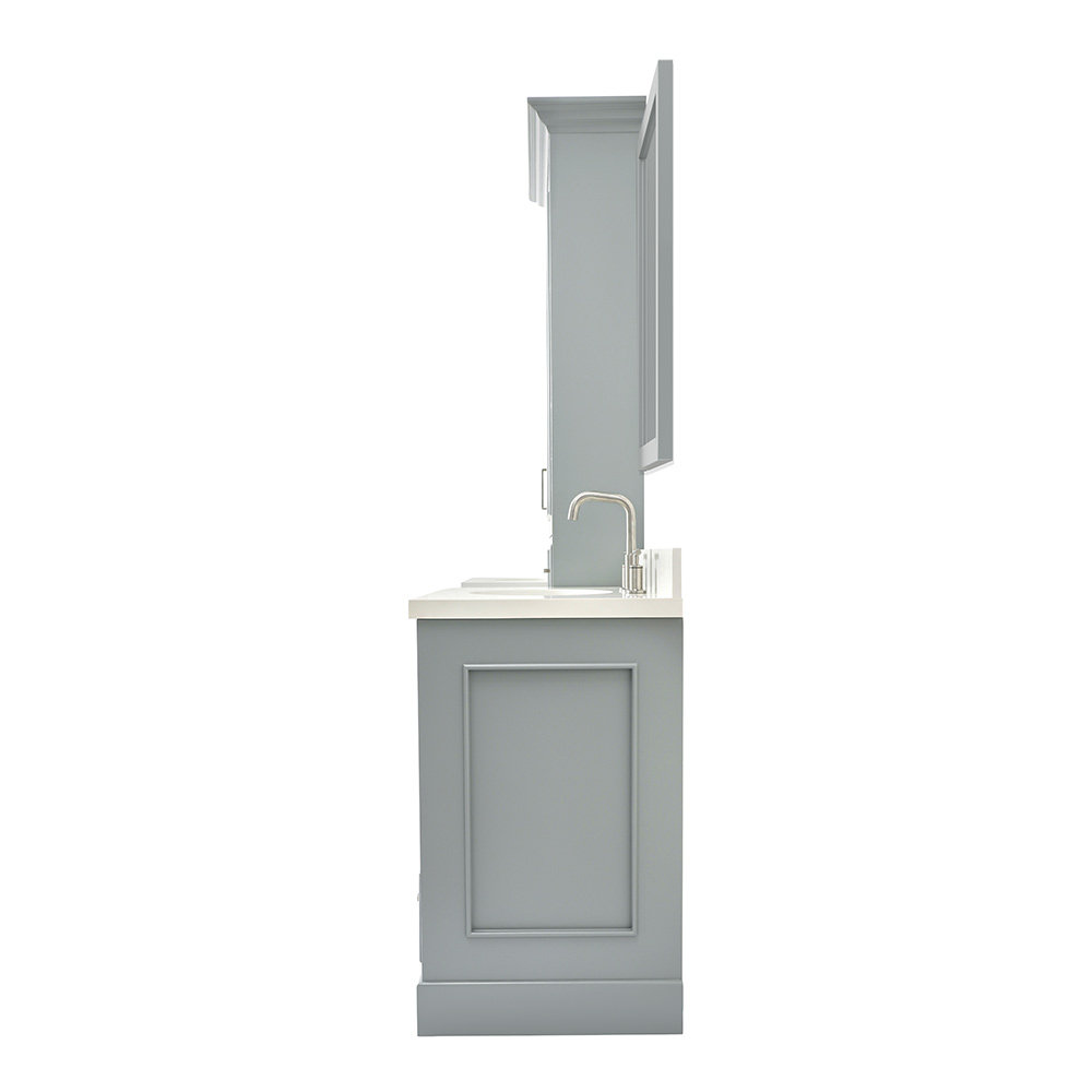 85'' Double Bathroom Vanity, Gray