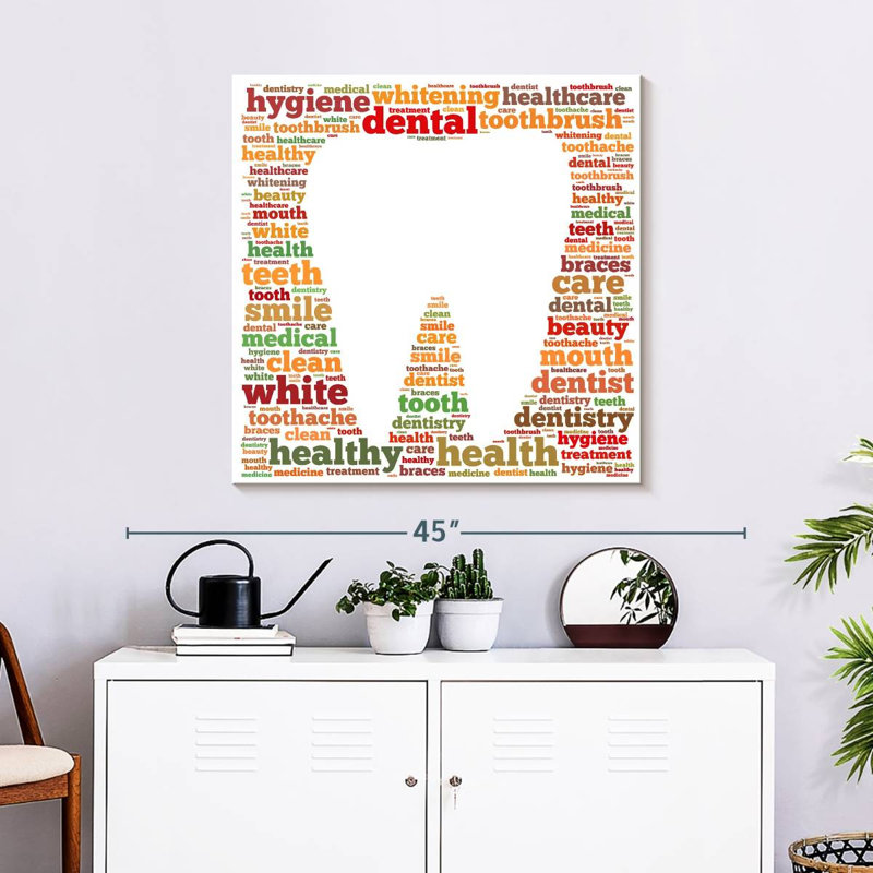 Tergel Tooth Typography, 30" H x 30" W